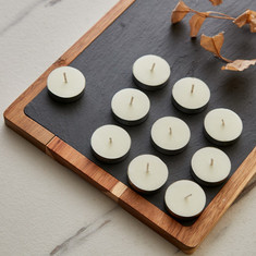Laurel Monochrome Living Amber Rose Tealight Candle - Set of 10