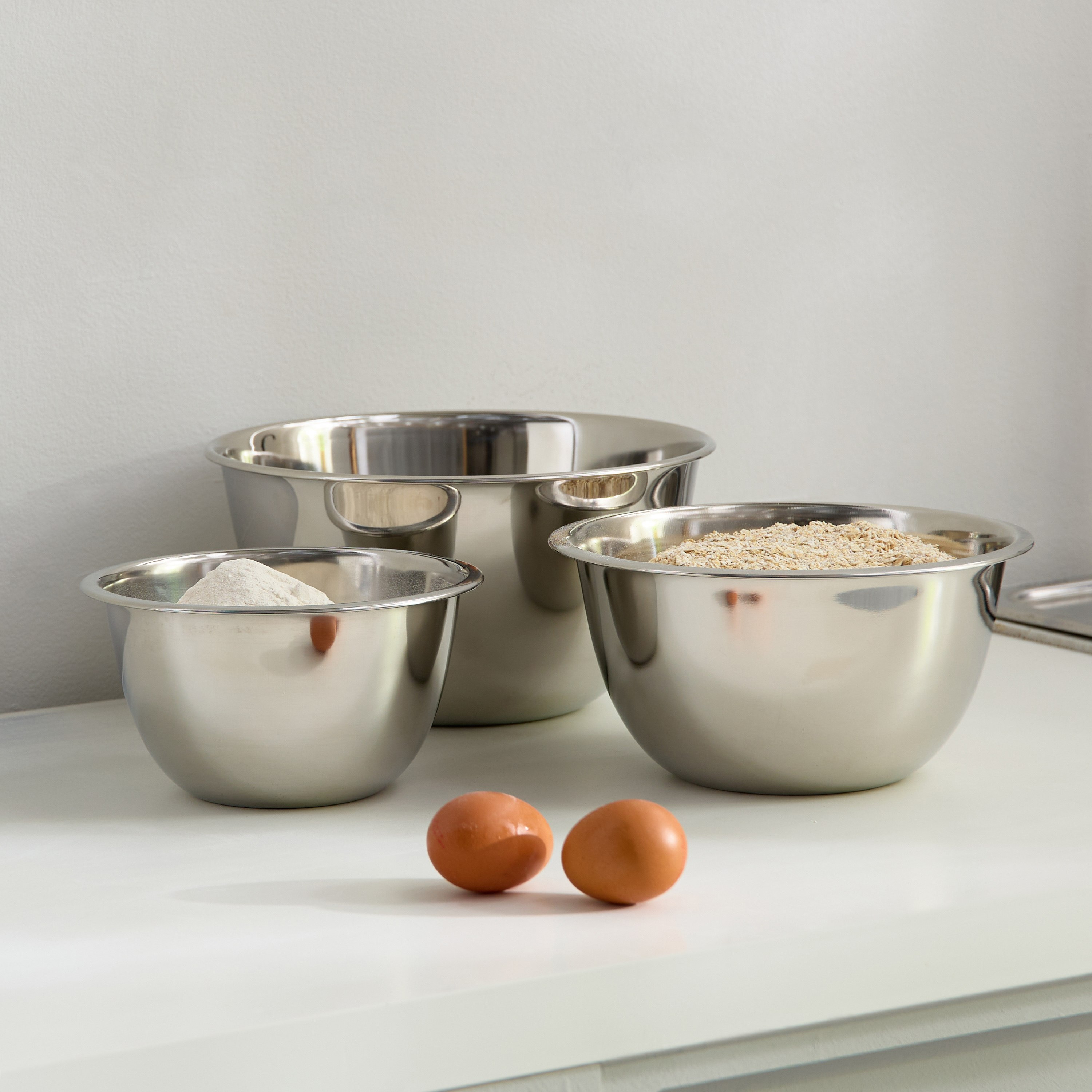 Premia 3-Piece Stainless Steel Mixing Bowl Set