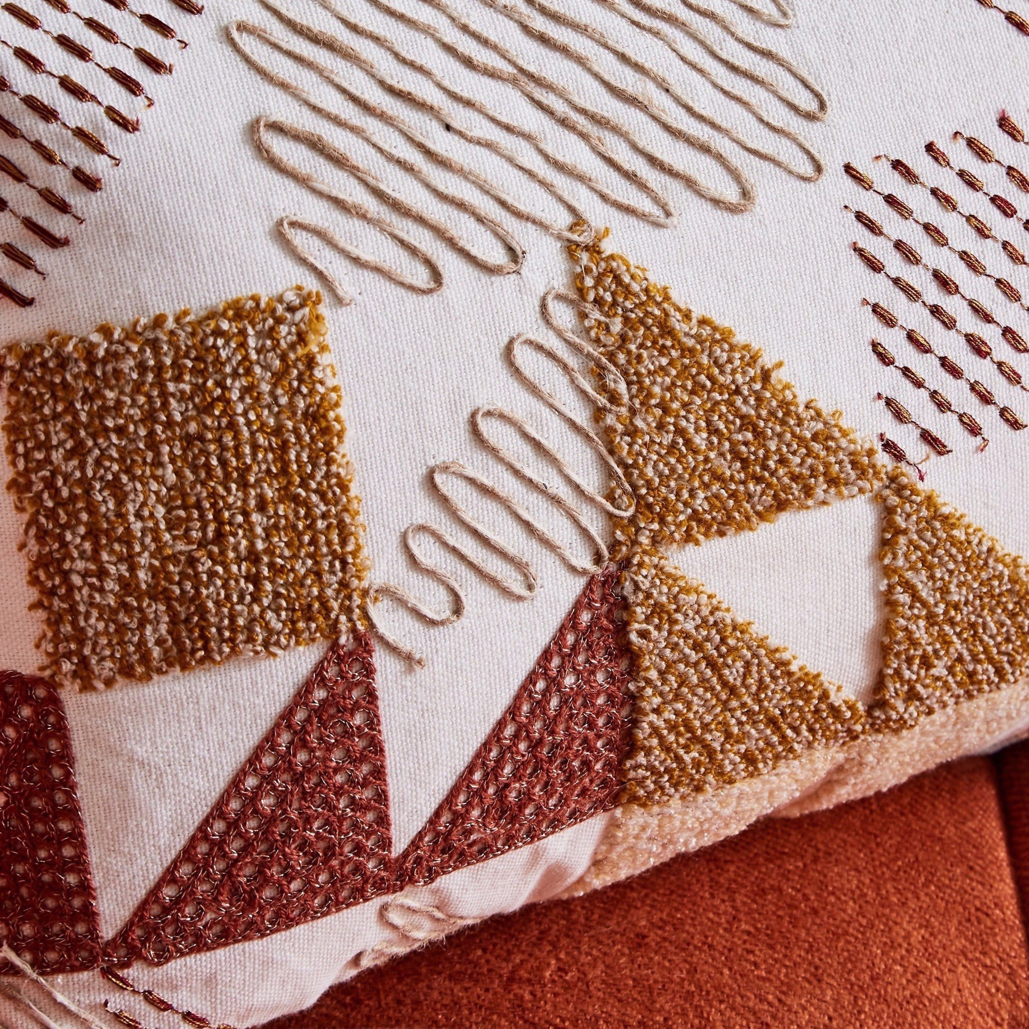 Elena Trio Embroidered Filled Cushion - 30x50 cm-hbxlivingroom-furnishings-cushionsandcovers-filledcushions-image-2