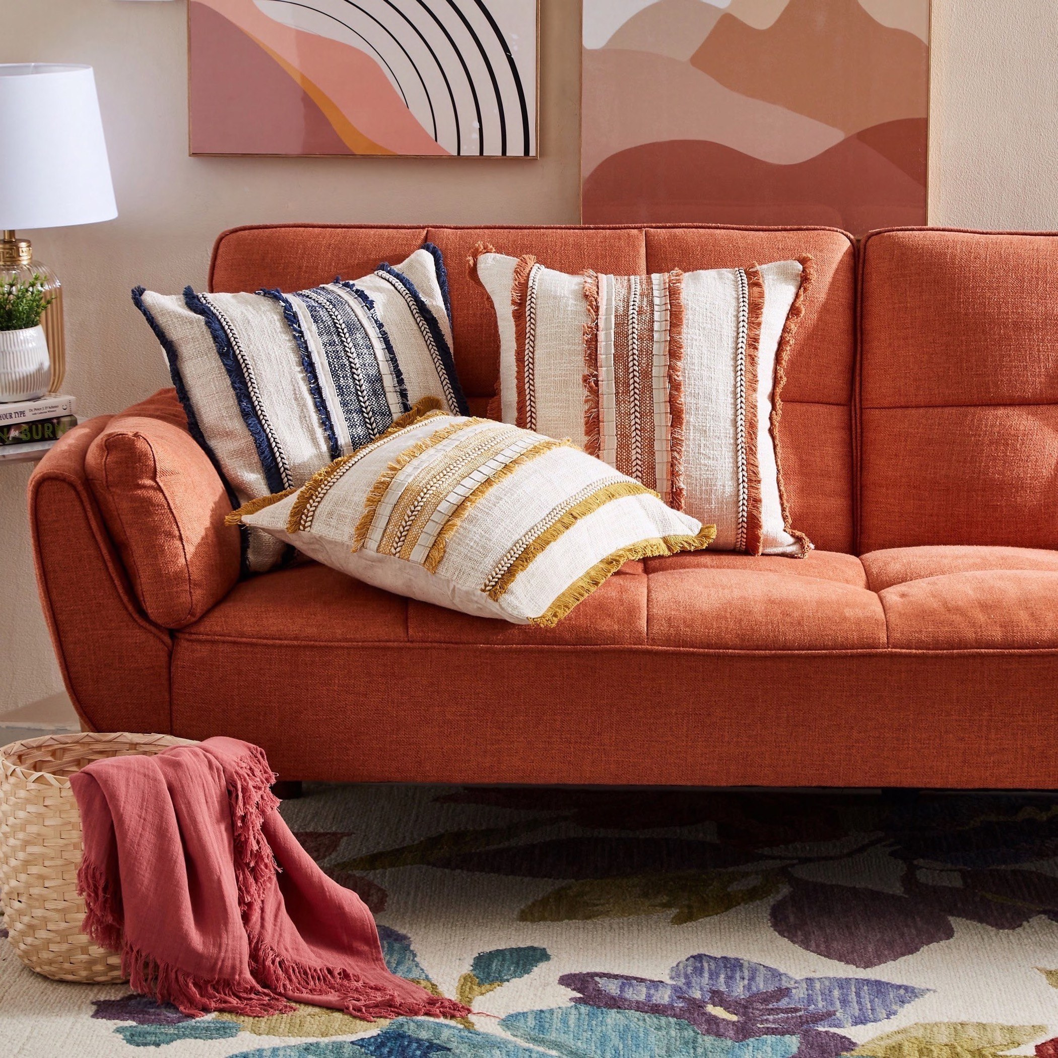 غطاء وسادة قطن سلاب بتصاميم متداخلة من لونا - 45x45 سم-hbxhomeware-cushionsandcovers-cushioncovers-image-4
