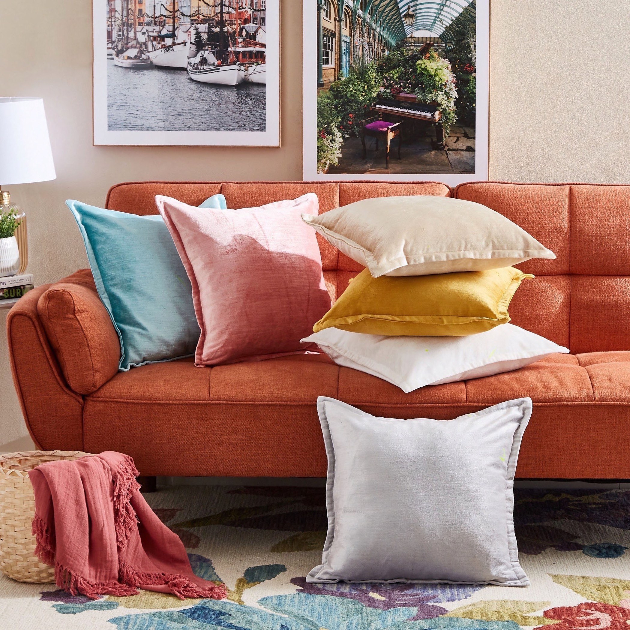 غطاء وسادة مخملي فيسكوز من جليز - 45x45 سم-hbxhomeware-cushionsandcovers-cushioncovers-image-4