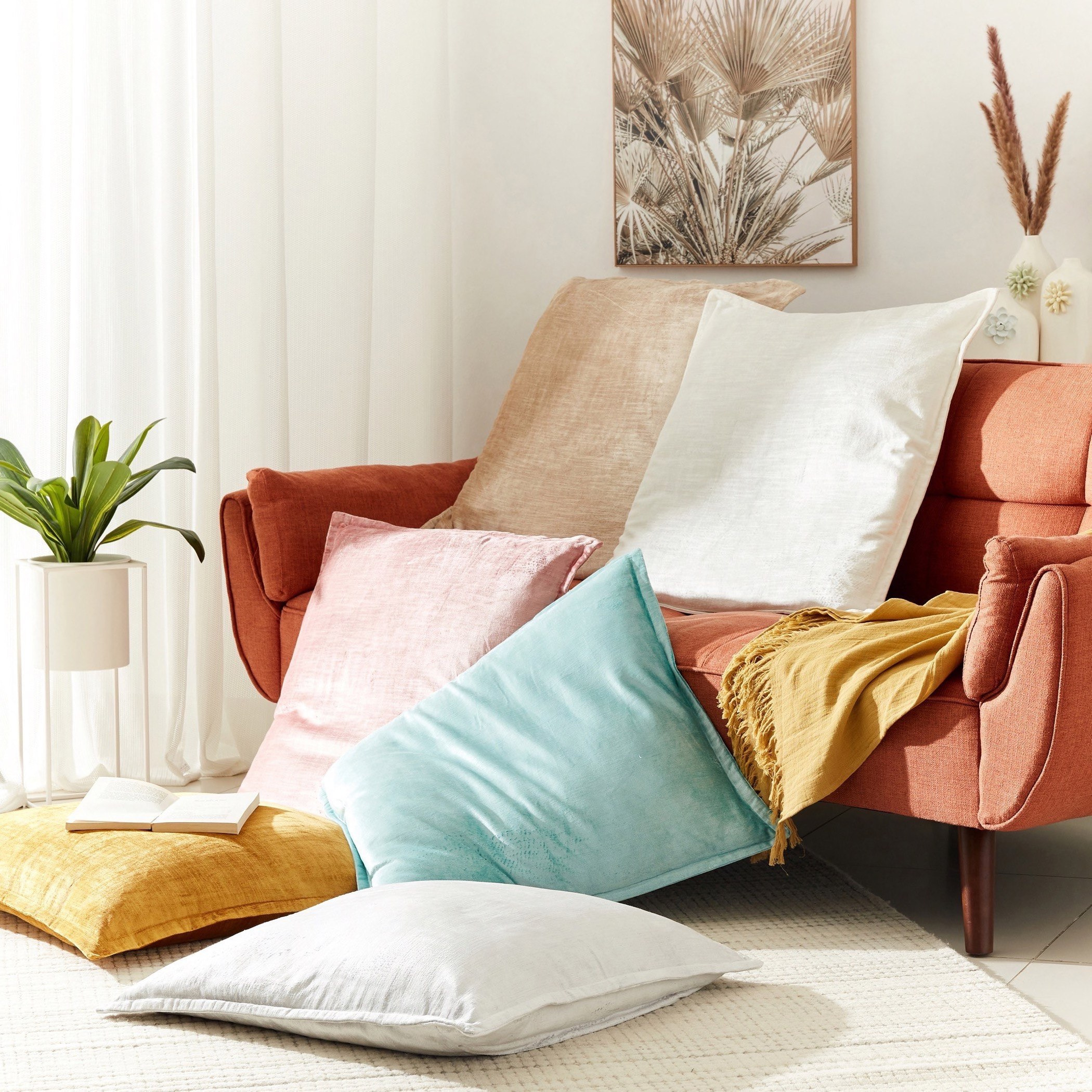 غطاء وسادة مخملي فيسكوز من جليز - 65x65 سم-hbxhomeware-cushionsandcovers-cushioncovers-image-4