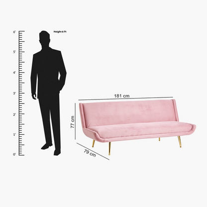 Portia 3-Seater Velvet Sofa Bed