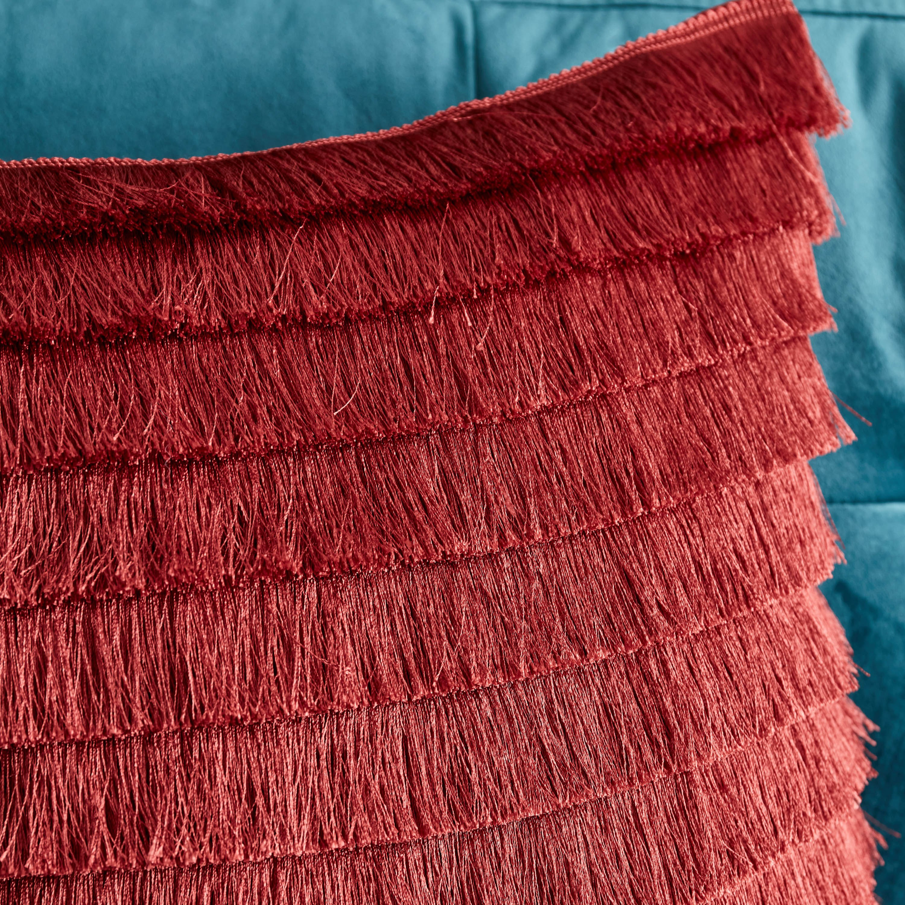 Midnight Bloom Cushion Cover with Fringes - 45x45 cm-hbxhomeware-cushionsandcovers-cushioncovers-image-2