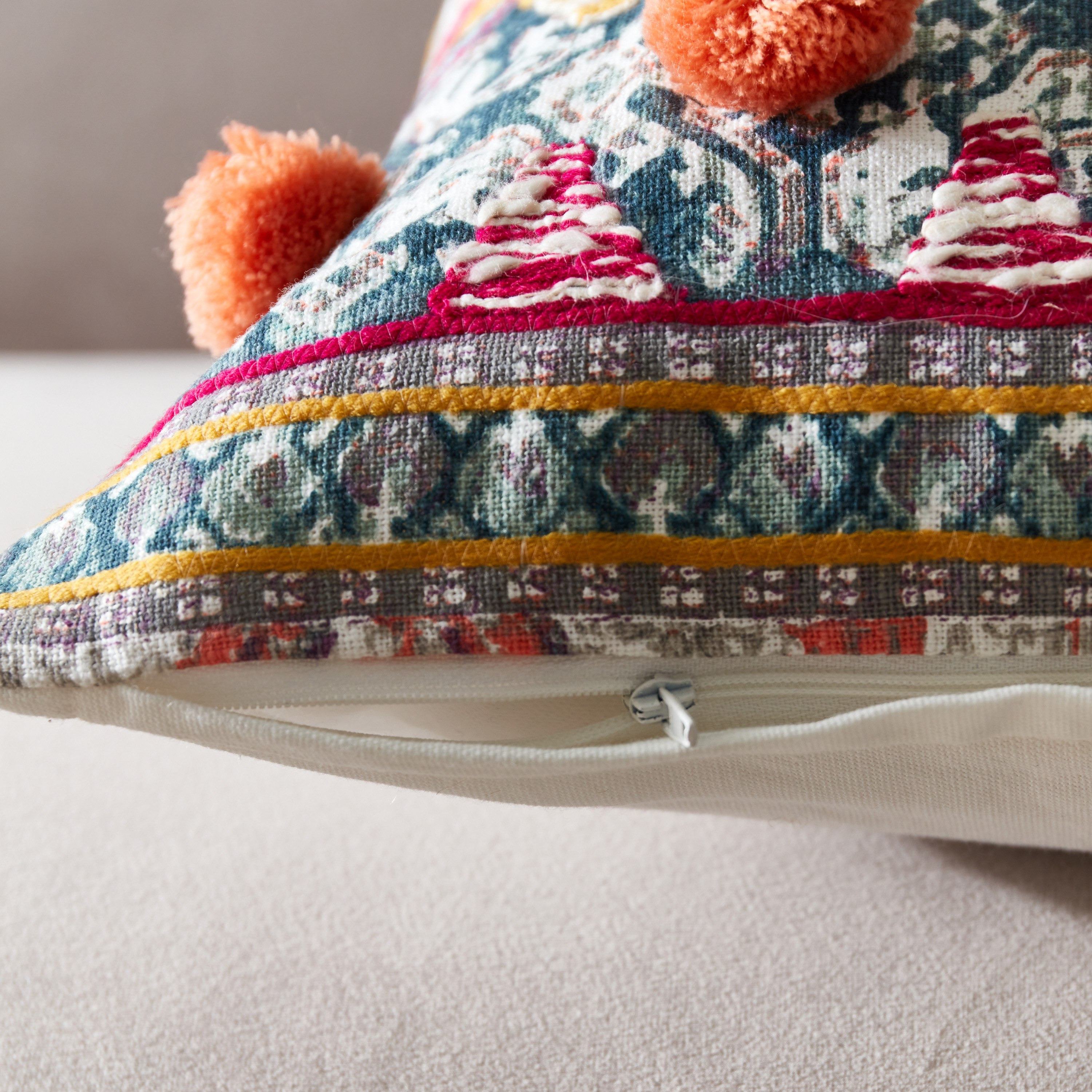 Boho Tess Embellished Cushion Cover - 45x45 cm-hbxhomeware-cushionsandcovers-cushioncovers-image-3