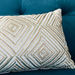 Maverick Cyan Embellished Filled Cushion - 30x50 cm-Filled Cushions-thumbnail-1