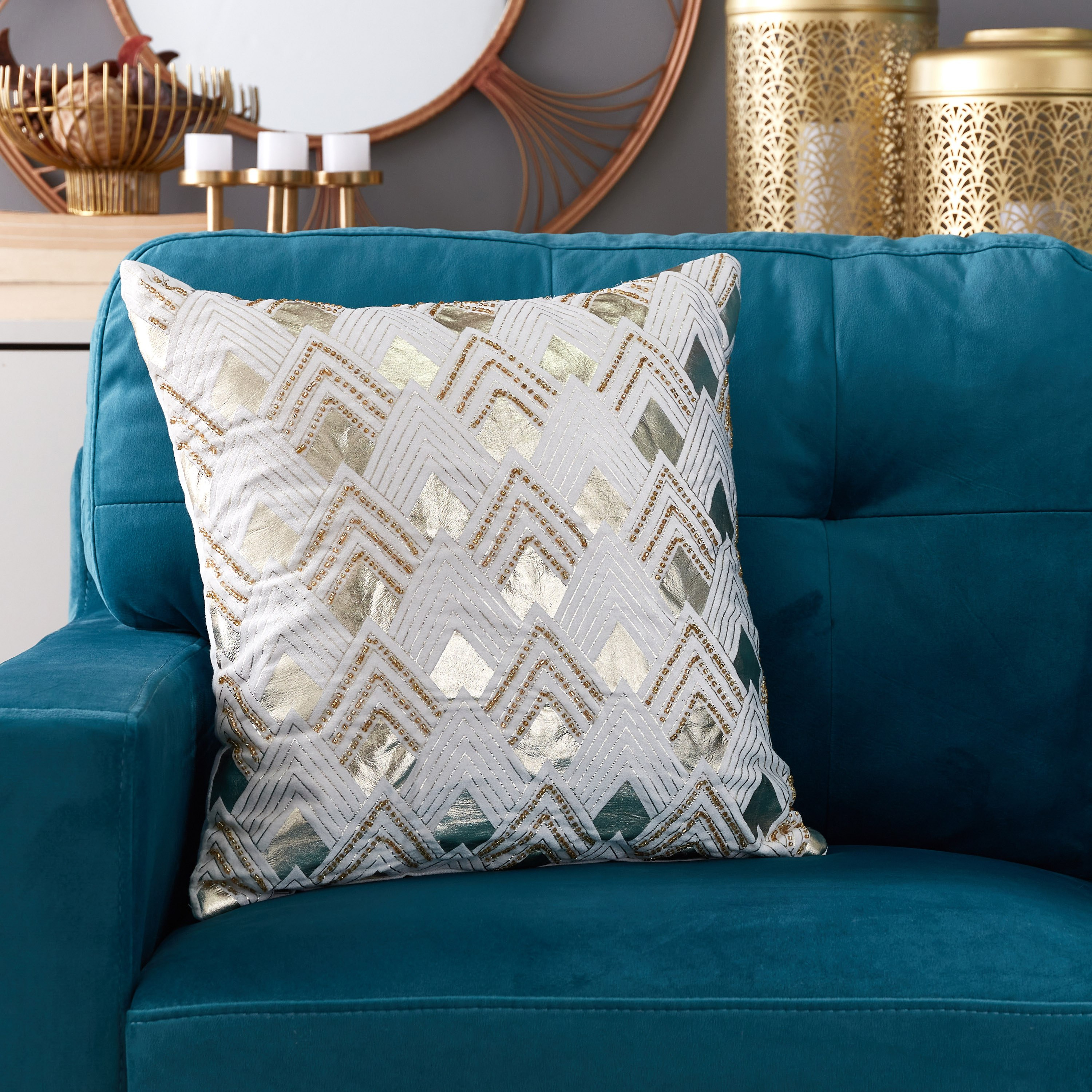 غطاء وسادة مزين إمبير من مافريك - 45x45 سم-hbxhomeware-cushionsandcovers-cushioncovers-image-1