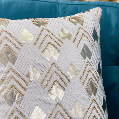 Maverick Ember Embellished Cushion Cover - 45x45 cms