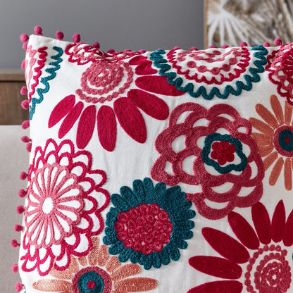 Iris Embellished Cushion Cover - 45x45 cms