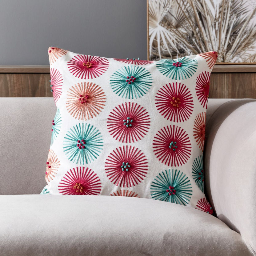 Chaira Embellished Cushion Cover - 45x45 cm-Cushion Covers-image-0