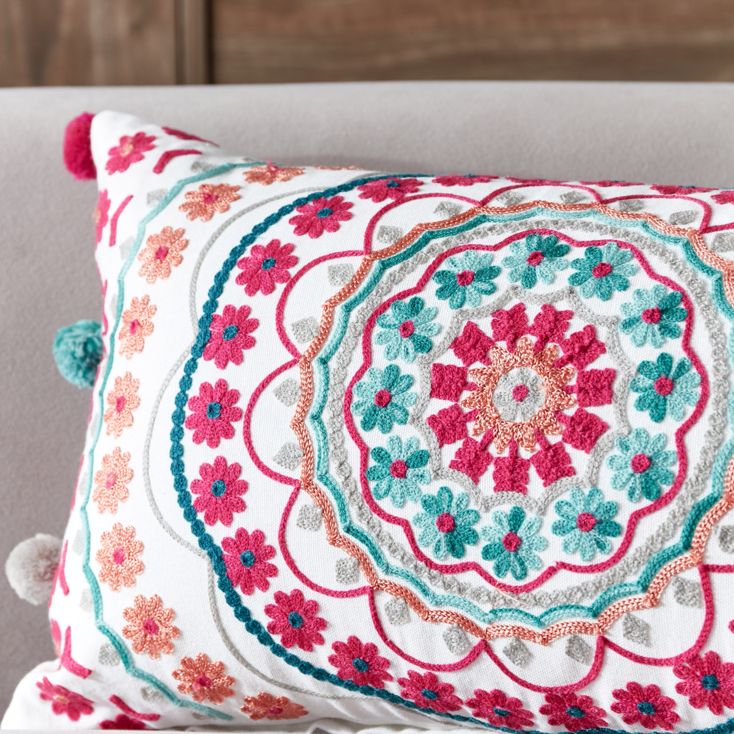 Birdie Embellished Cushion Cover - 30x50 cm-hbxhomeware-cushionsandcovers-cushioncovers-image-2