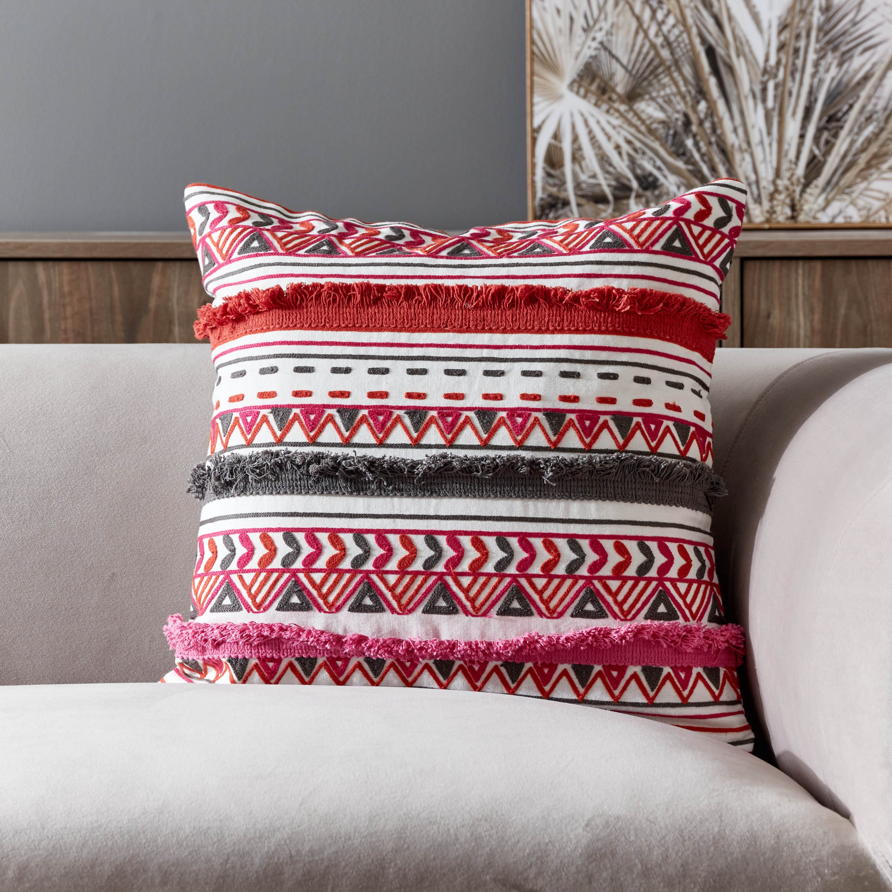 غطاء وسادة مزيّن من ريف - 45x45 سم-hbxhomeware-cushionsandcovers-cushioncovers-image-1