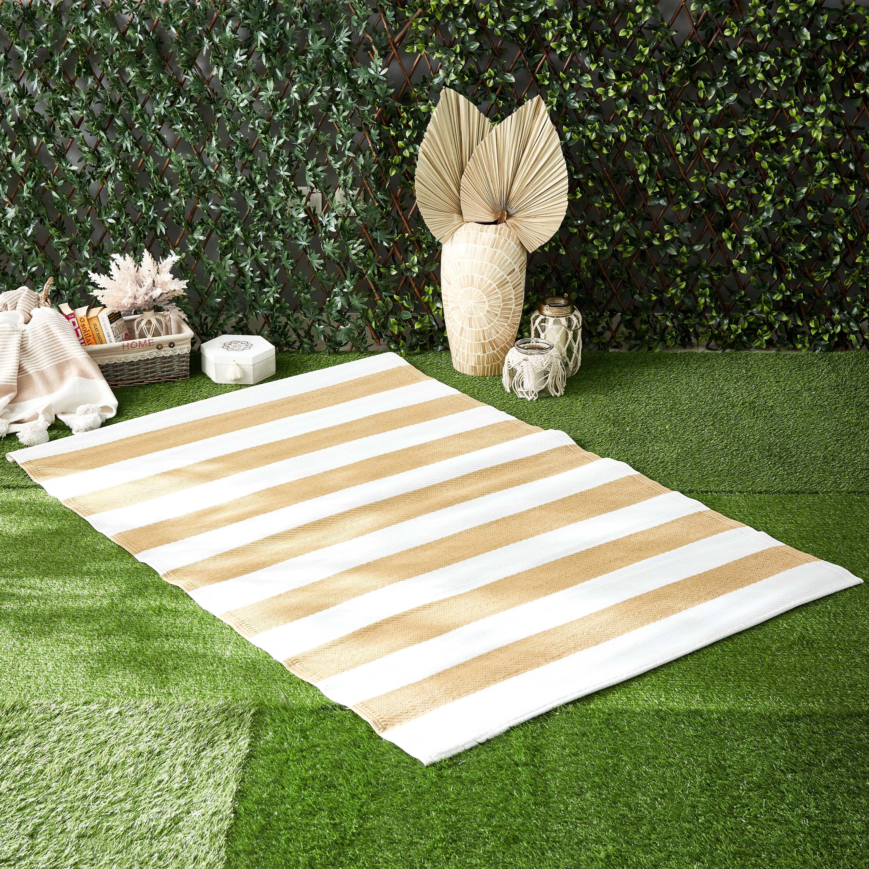 حصيرة بولي يوريثان للاستعمال الداخلي والخارجي بتقليمات عريضة من آرلو - 120x180 سم-hbxhomeware-hbxlivingroom-image-1
