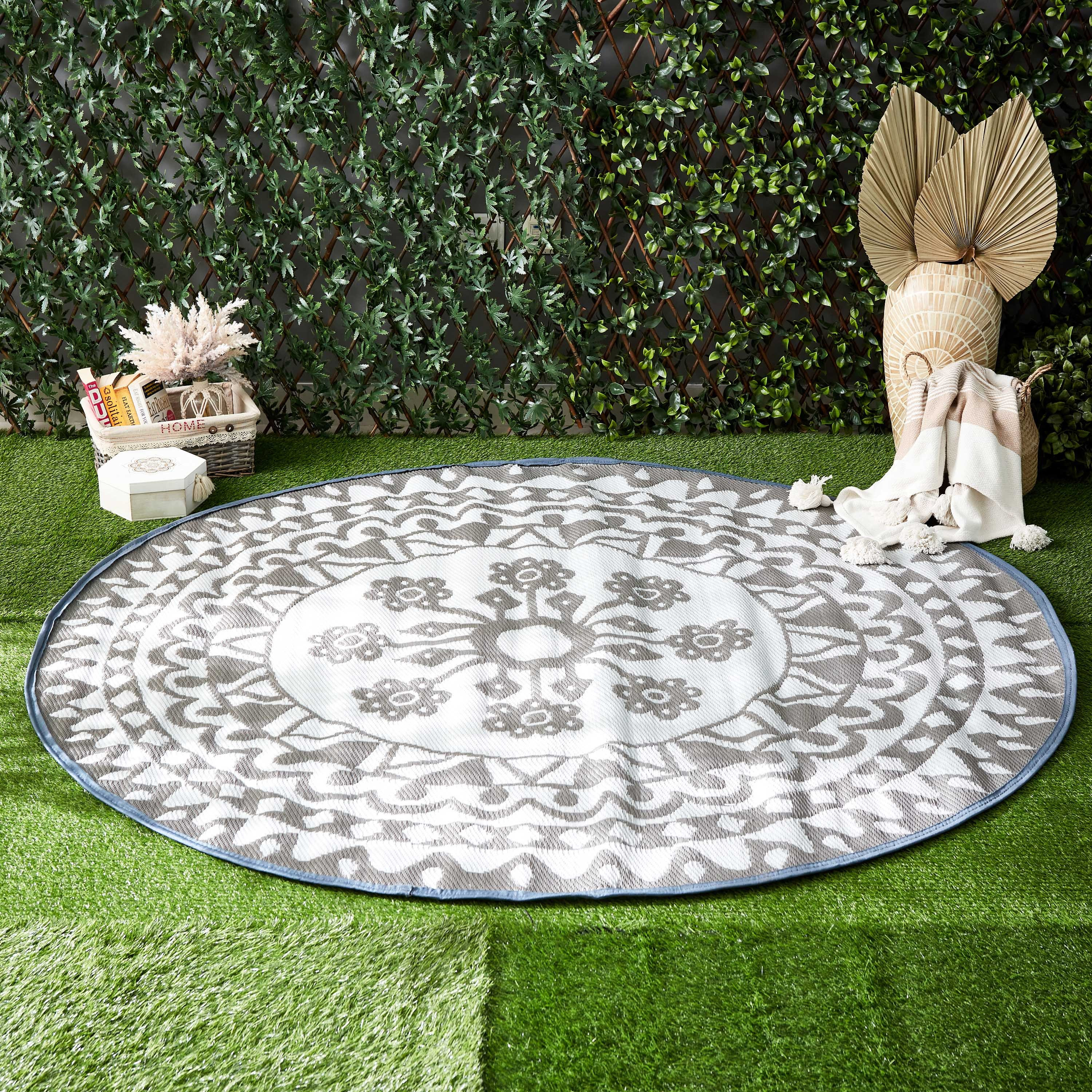 حصيرة مستديرة من البولي بروبيلين للاستخدام الداخلي والخارجي ميلا من أرلو - 180x180 سم-hbxhomeware-hbxlivingroom-image-2