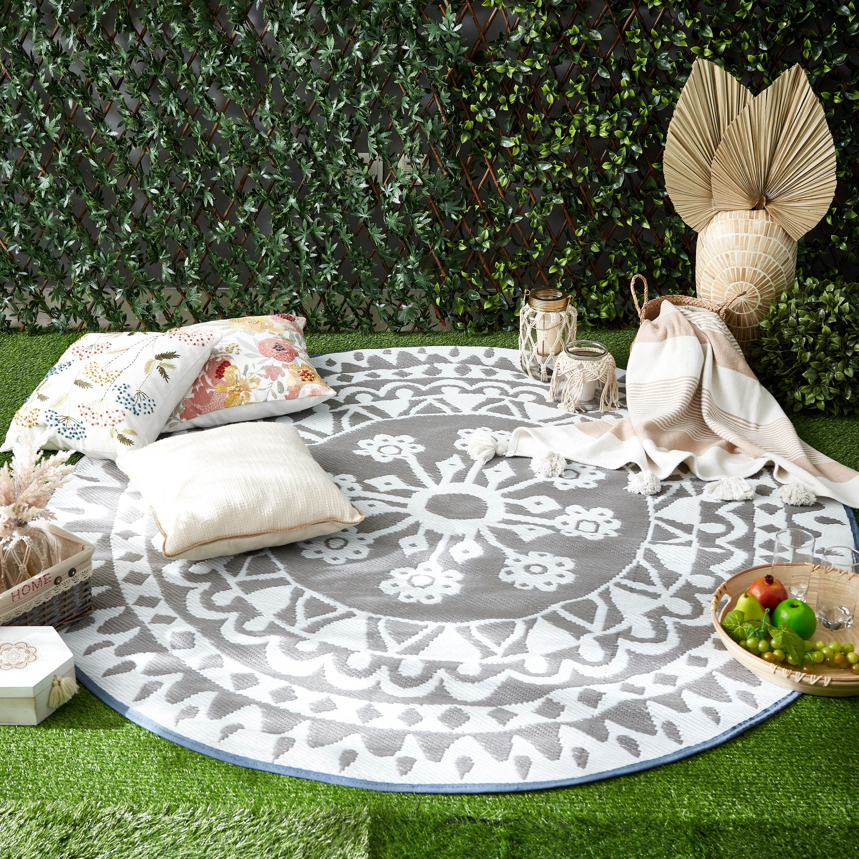 حصيرة مستديرة من البولي بروبيلين للاستخدام الداخلي والخارجي ميلا من أرلو - 180x180 سم-hbxhomeware-hbxlivingroom-image-6
