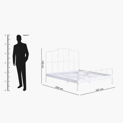سرير كينج معدني من ستوفا آستريد - 180x200 سم