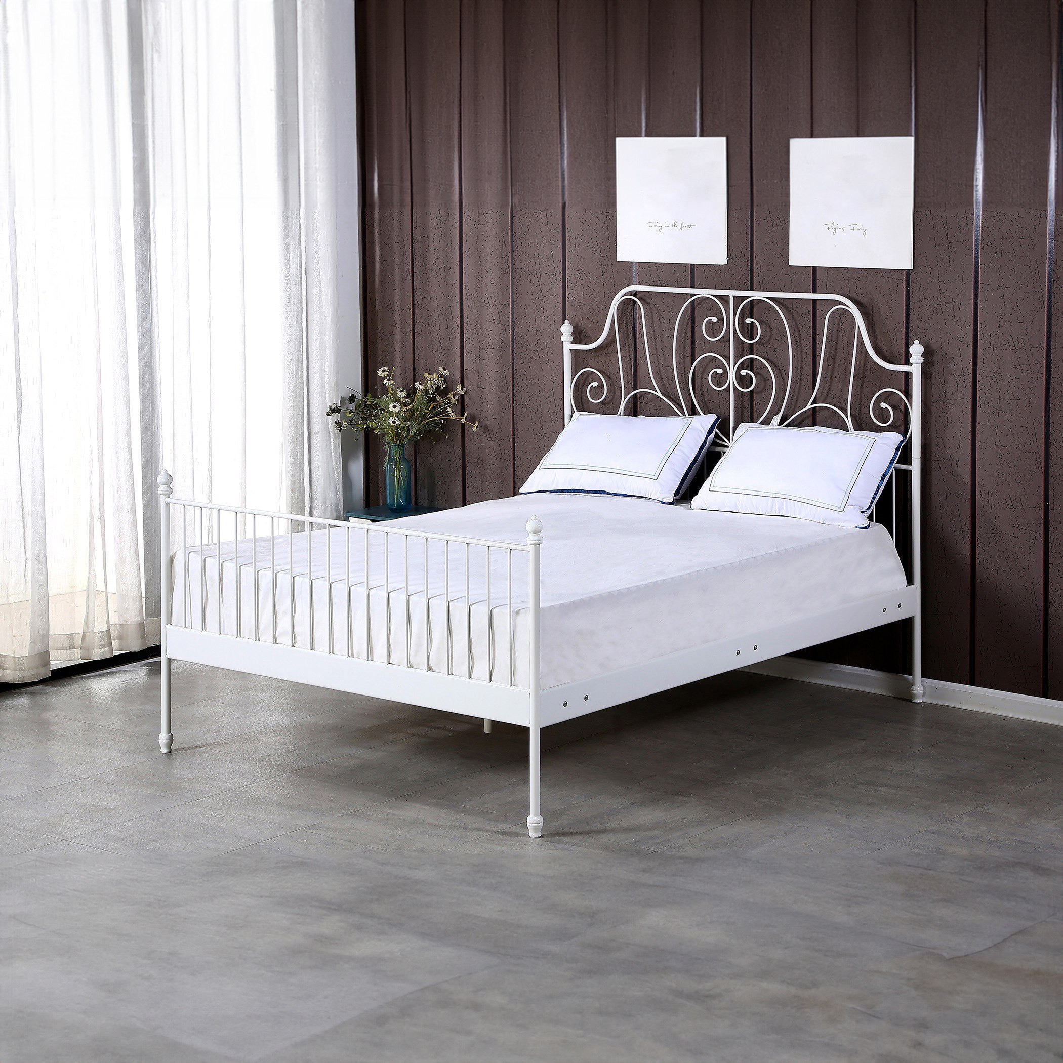 سرير كوين معدن - ستوفا إزابيلا من موڤو - 150x200 سم-hbxbedroom-bedsandbedsets-beds-queen-image-1