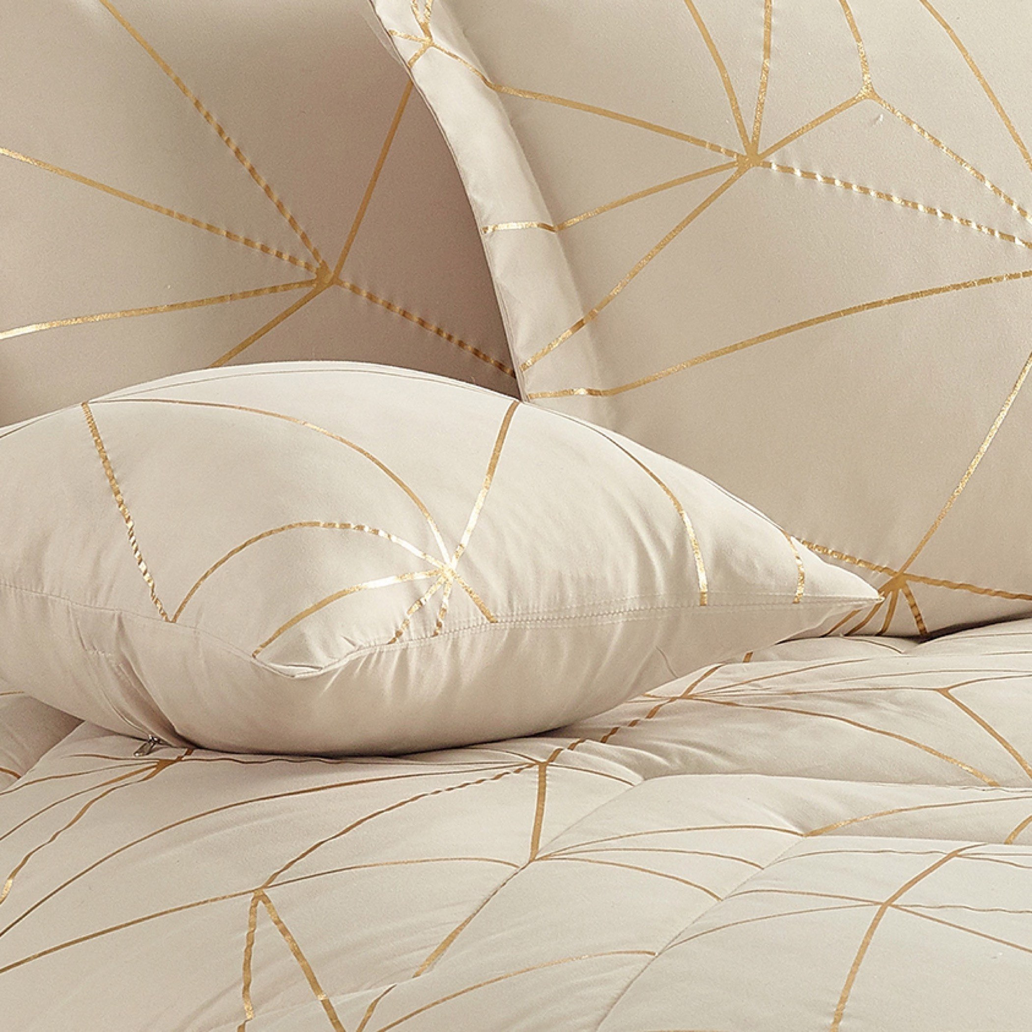 طقم لحاف كينج ألياف دقيقة بطبعات فويل 5 قطع من سامية - 220x240 سم-PROMO_HB_AE_B1G1_250925-image-2