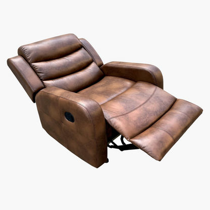 كرسي استرخاء قماش نسيج يشبه الجلد قابل للضبط مع خاصية هزّاز من تشارلي