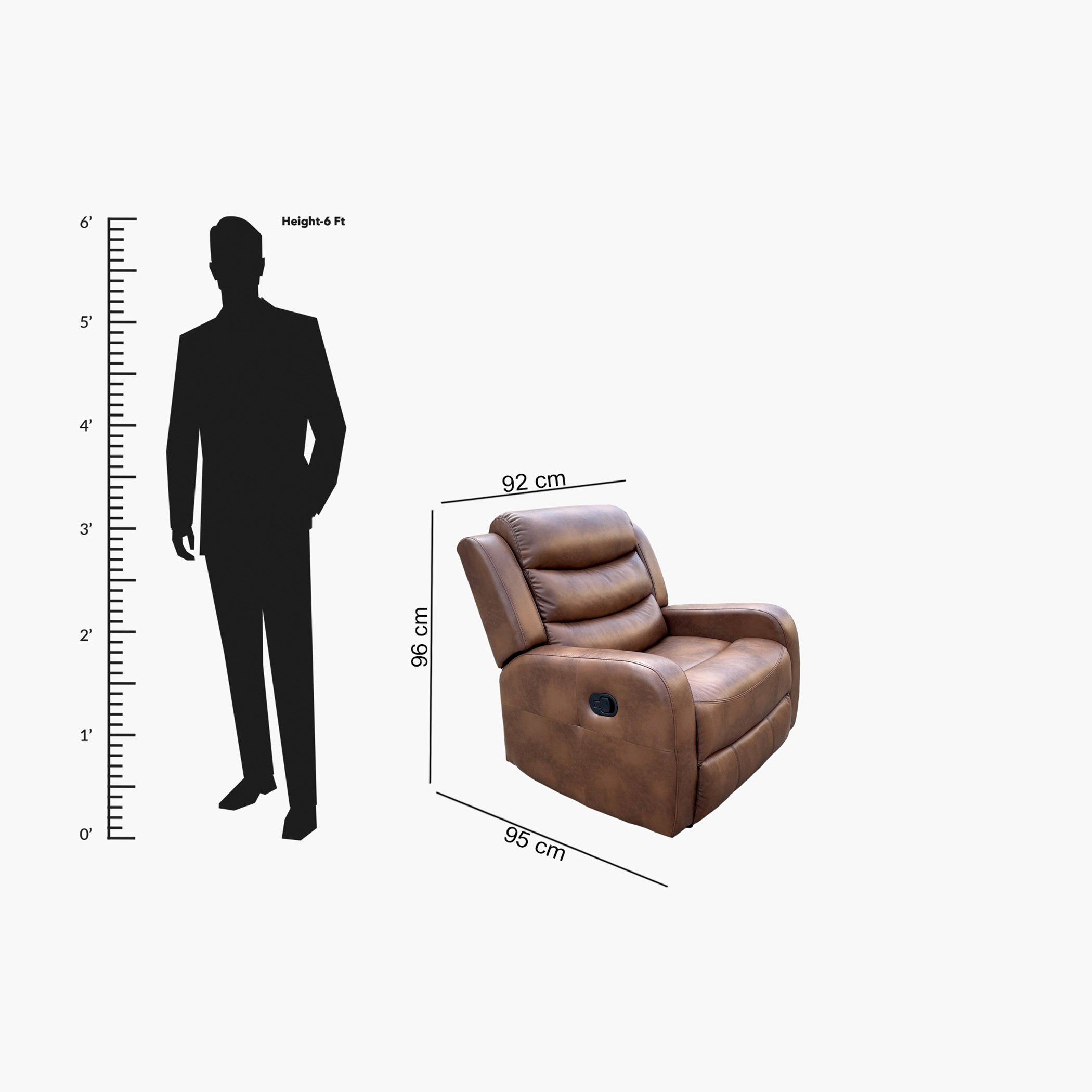 كرسي استرخاء قماش نسيج يشبه الجلد قابل للضبط مع خاصية هزّاز من تشارلي-hbxfurniture-livingroom-sofasandsofasets-image-10