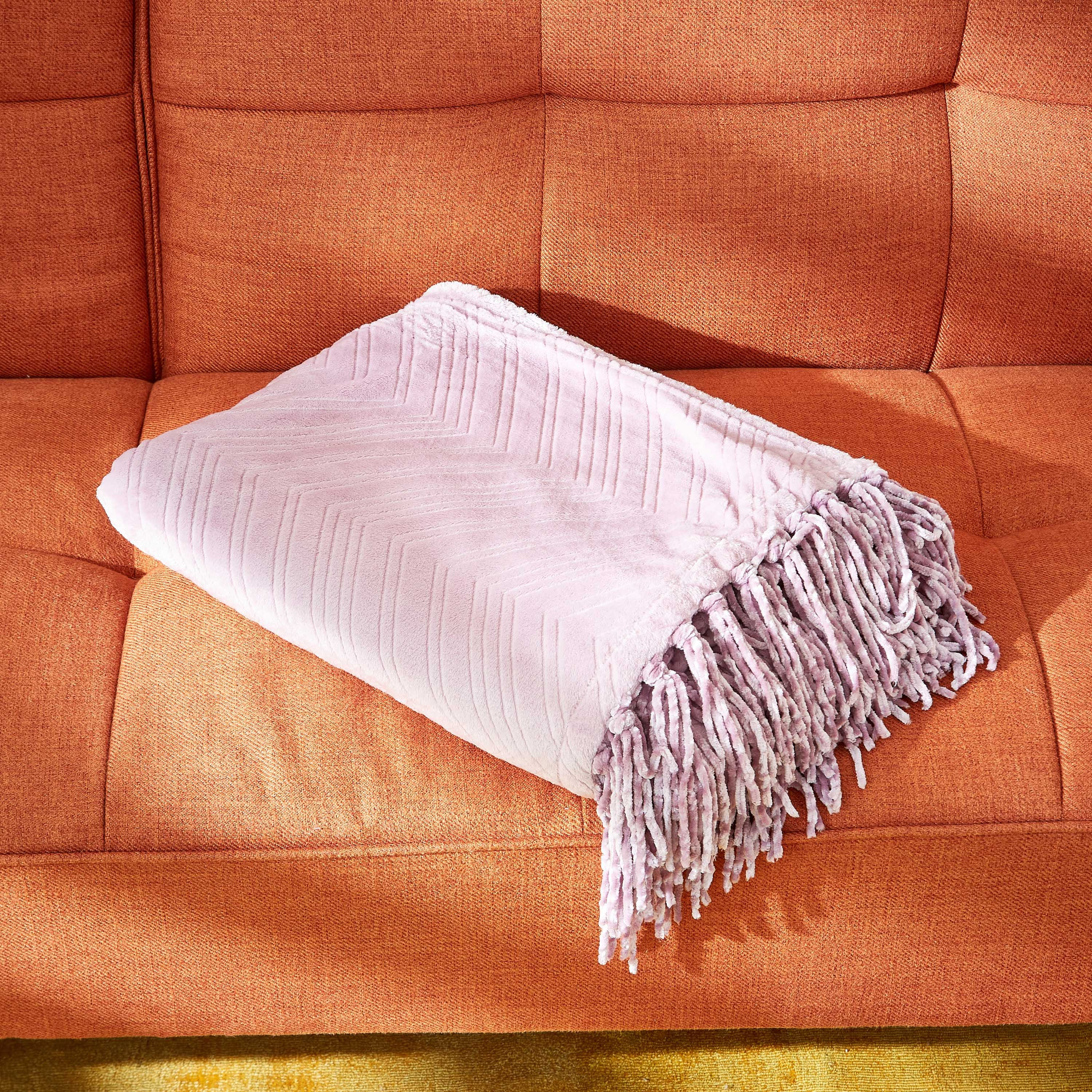 Lavish Embossed Solid Flannel Throw - 130x180 cm-hbxhomeware-hbxbedroom-image-3
