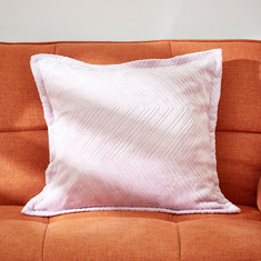 Lavish Embossed Solid Flannel Cushion Cover - 45x45 cms