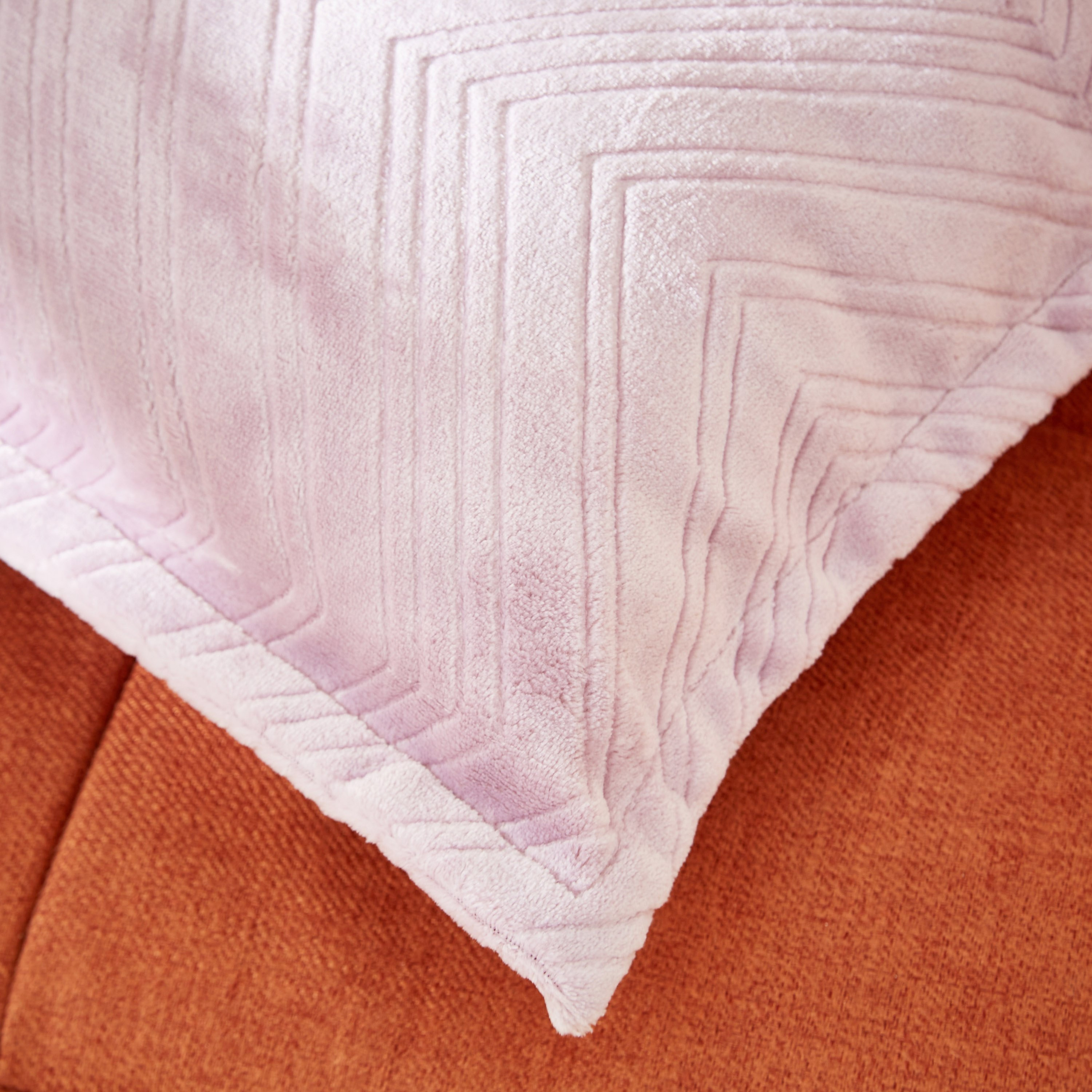 غطاء وسادة فلانيل منقوش سادة من لافيش - 45x45سم-hbxhomeware-cushionsandcovers-cushioncovers-image-2