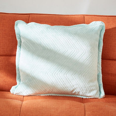 Lavish Embossed Solid Flannel Cushion Cover - 45x45 cms