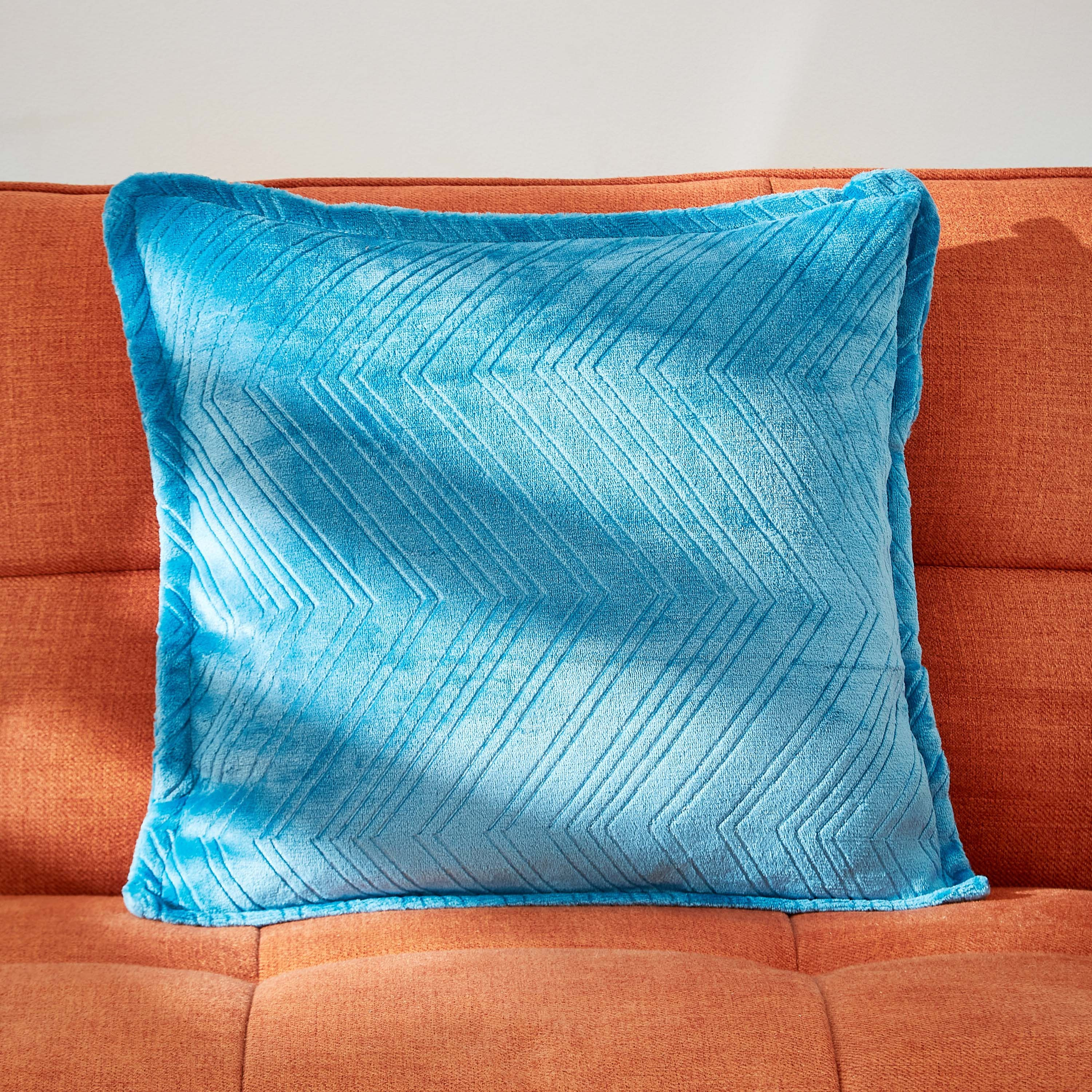 غطاء وسادة فلانيل منقوش سادة من لافيش - 45x45سم-hbxhomeware-cushionsandcovers-cushioncovers-image-1