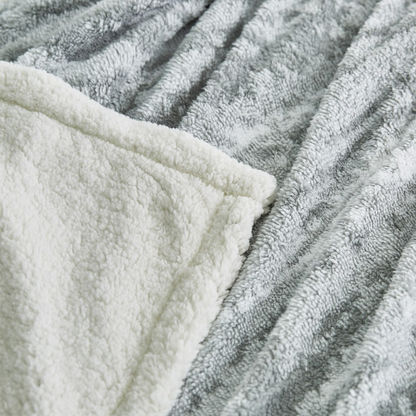 Texas Melange Jacquard Sherpa Twin Blanket - 150x210 cms