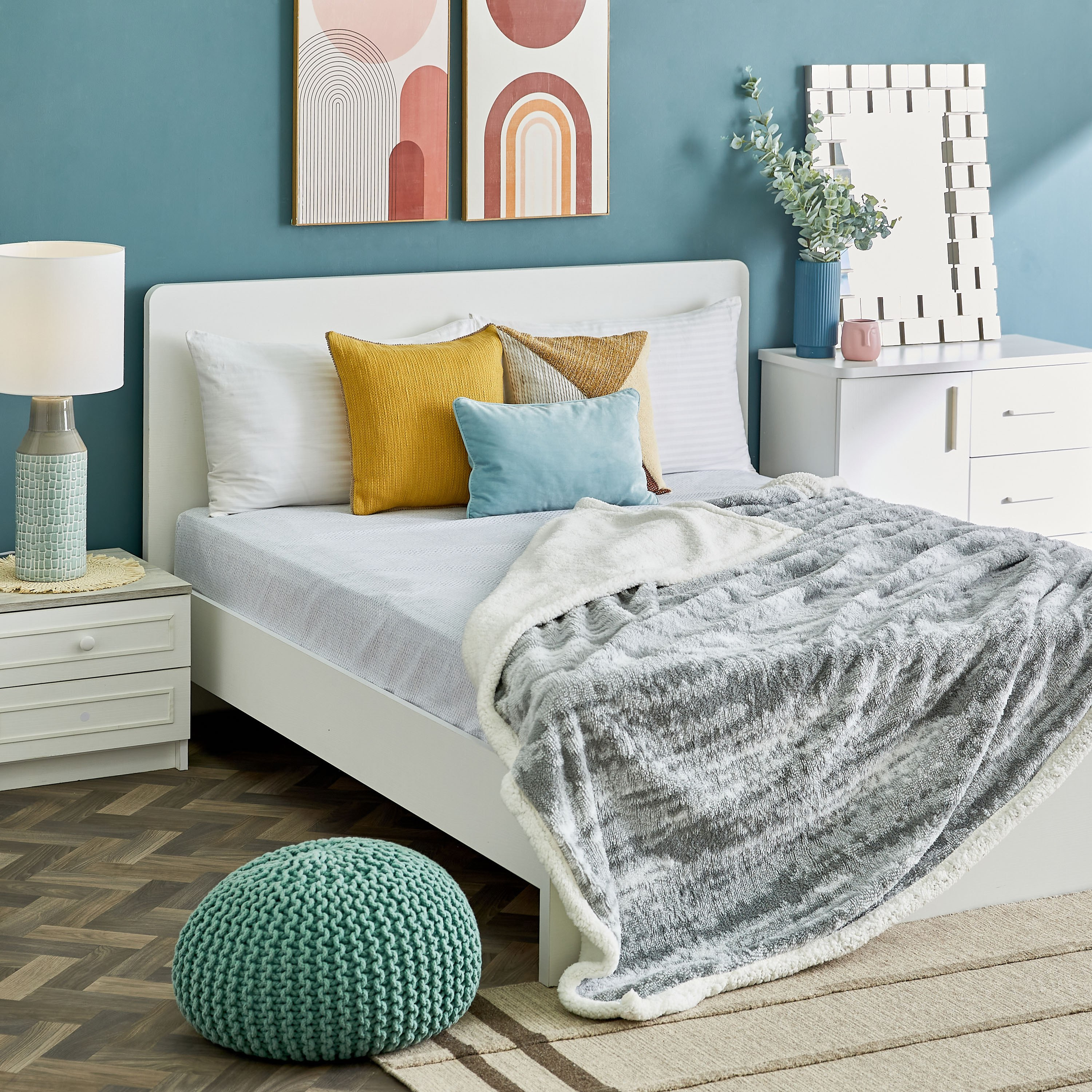 Texas Melange Jacquard Sherpa King Blanket - 220x230 cm-hbxhomeware-hbxbedroom-image-4