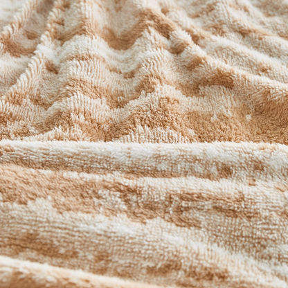 Texas Melange Jacquard Sherpa Twin Blanket - 150x210 cms