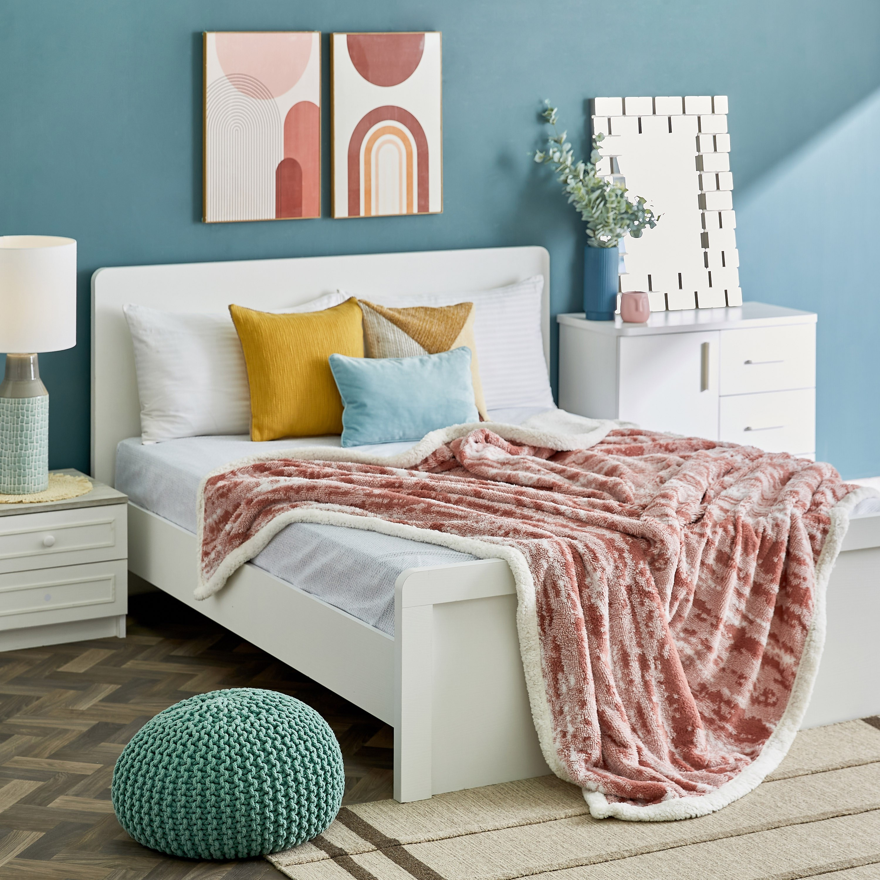بطّانية مزدوجة شيربا جاكارد تكساس ميلانج - 150x210 سم-hbxhomeware-hbxbedroom-image-4
