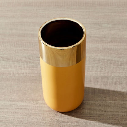 Arya Ceramic Dual Tone Medium Cylindrical Vase - 11x11x24.5 cm-Vases-image-3