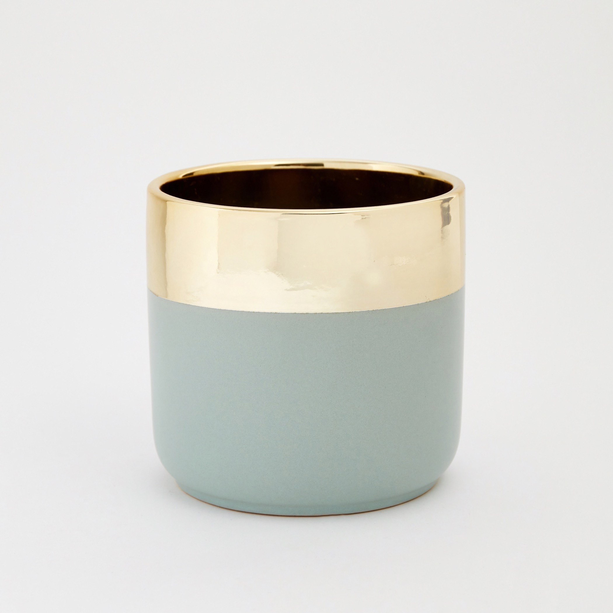 Arya Ceramic Dual Tone Small Cylindrical Vase - 15.5x15.5x15 cm-hbxbedroom-decorandaccessories-vases-image-6