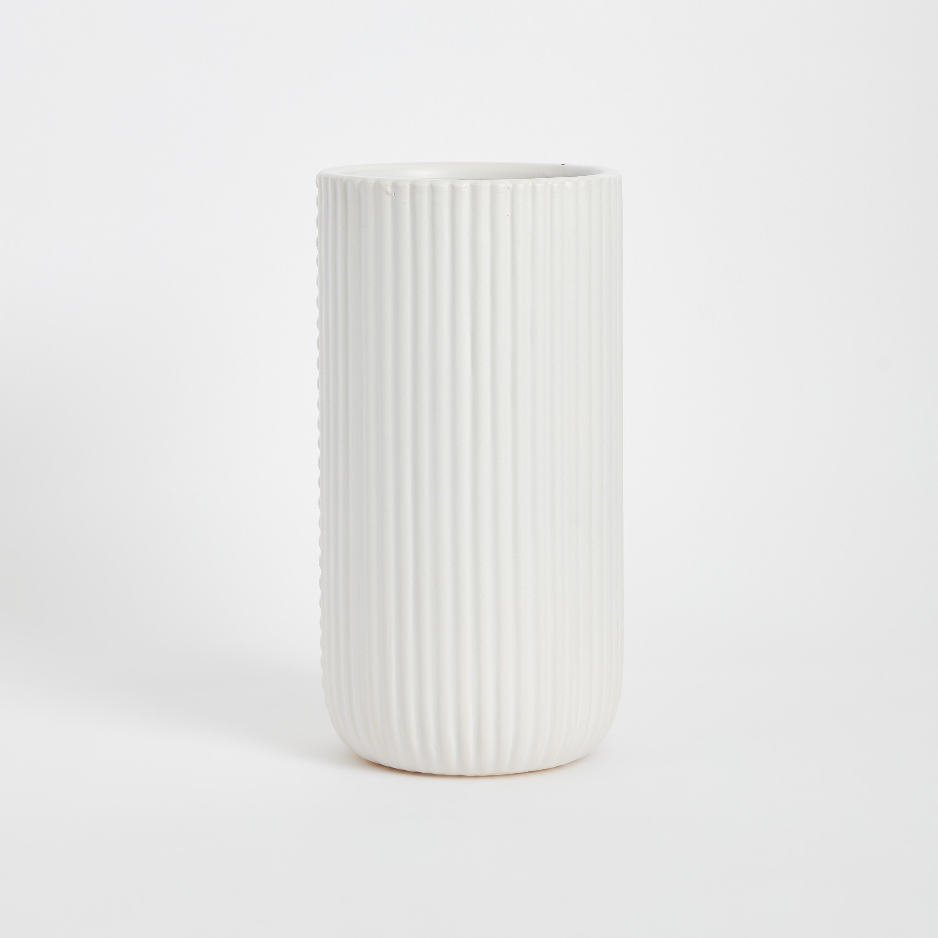 مزهرية سيراميك مضلعة طويلة بتصميم دوائر من أريا - 13x13x25 سم-hbxbedroom-decorandaccessories-vases-image-6