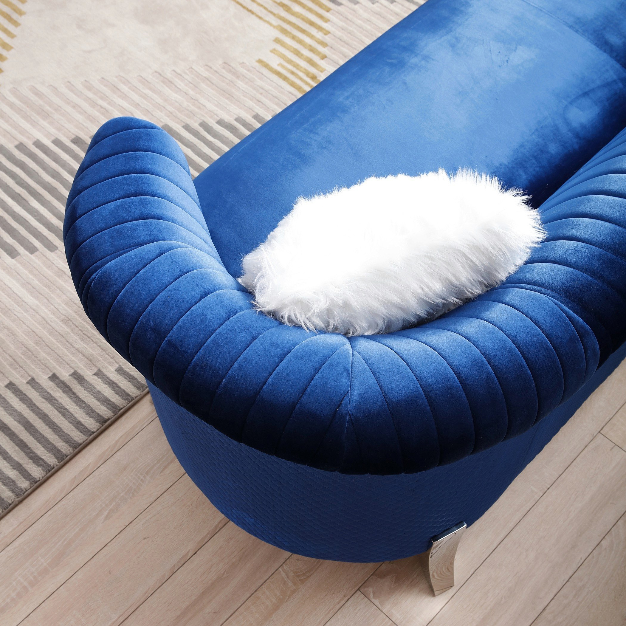 طقم كنب مخملي 3+2 مقاعد مع 4 وسادة من كيمونا-hbxlivingroom-sofasandarmchairs-sofas-image-10