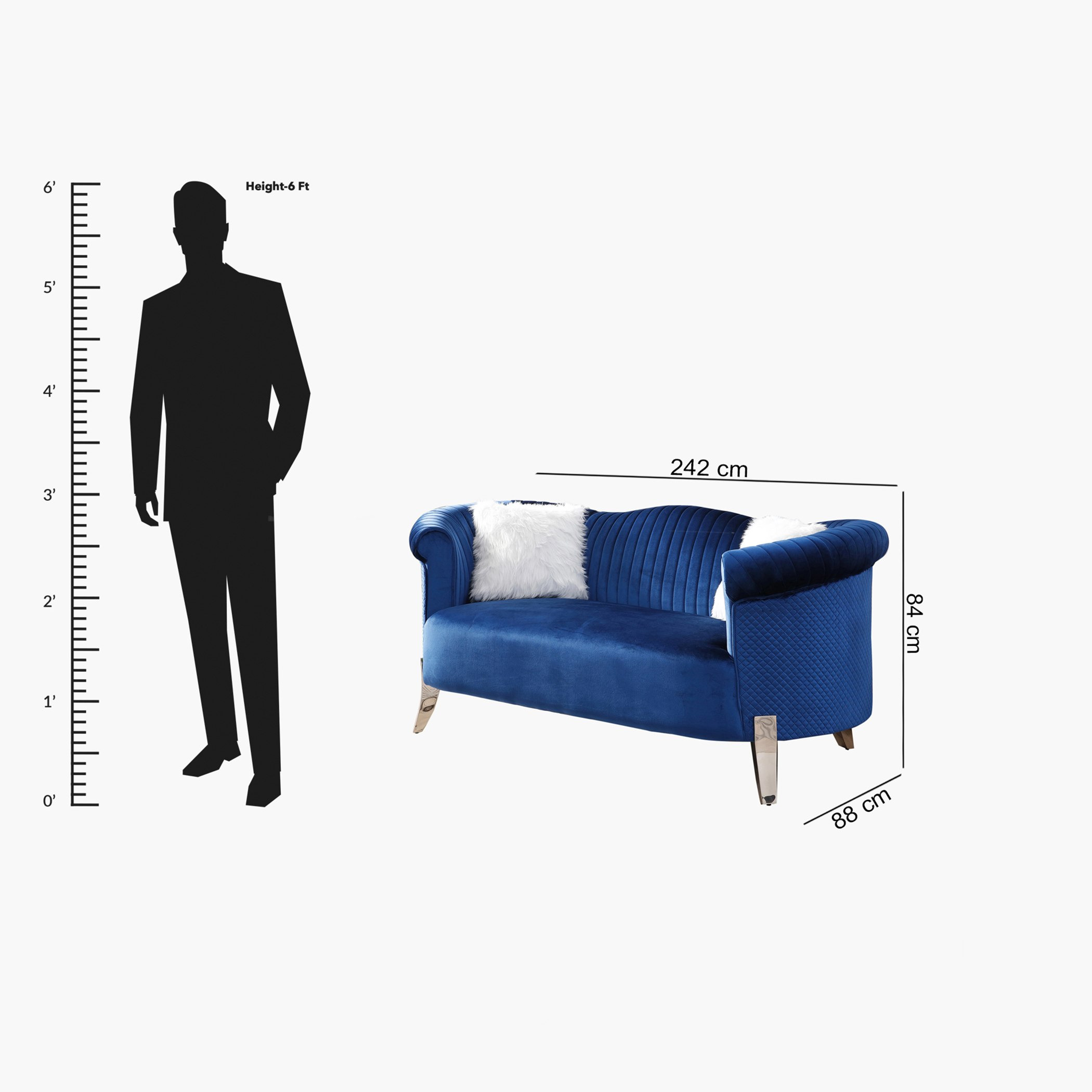 طقم كنب مخملي 3+2 مقاعد مع 4 وسادة من كيمونا-hbxlivingroom-sofasandarmchairs-sofas-image-17
