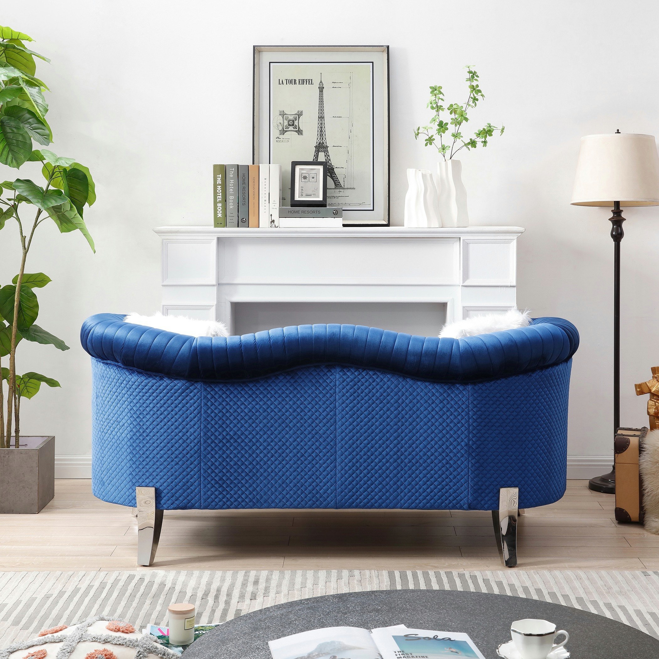 طقم كنب مخملي 3+2 مقاعد مع 4 وسادة من كيمونا-hbxlivingroom-sofasandarmchairs-sofas-image-8