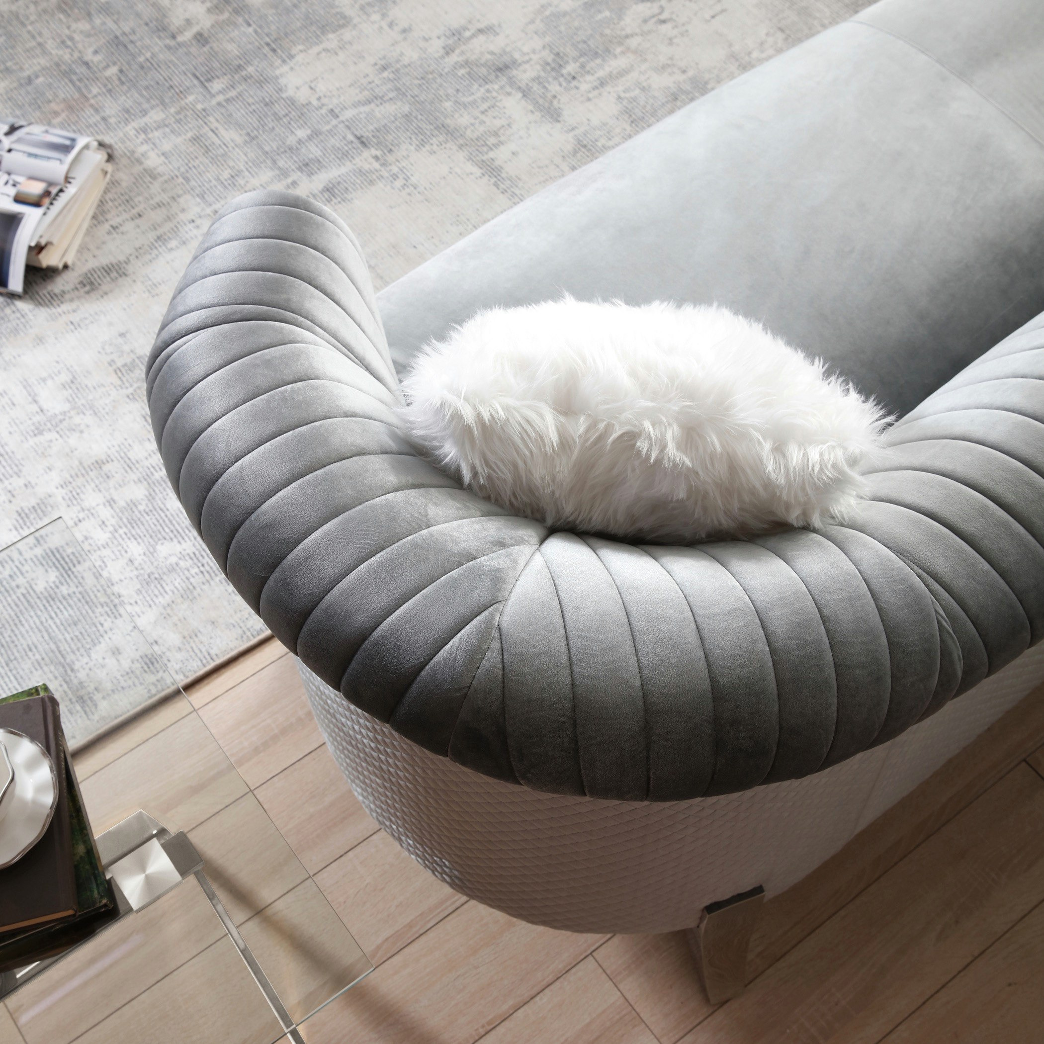 طقم كنب مخملي 3+2 مقاعد مع 4 وسادة من كيمونا-hbxlivingroom-sofasandarmchairs-sofas-image-10