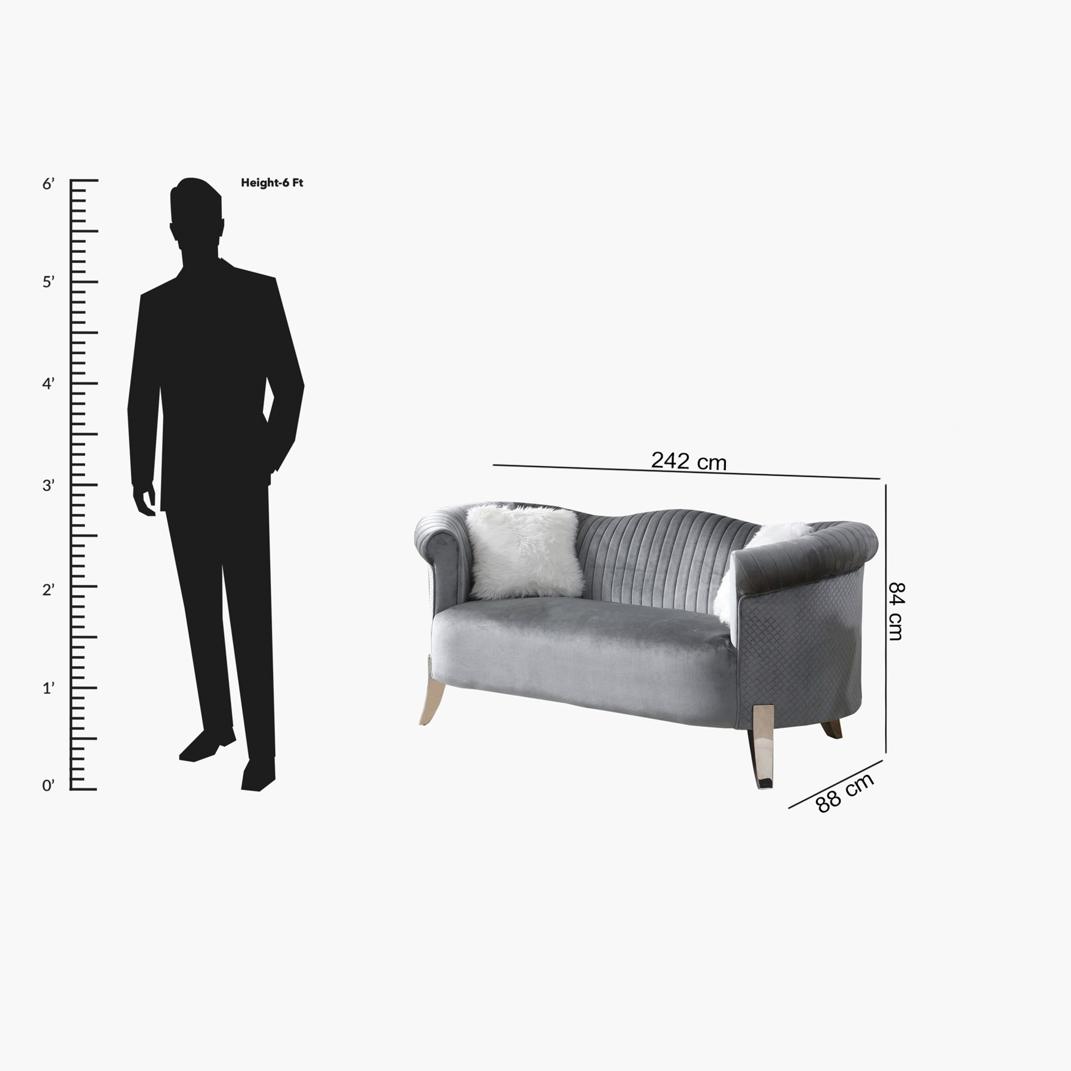 طقم كنب مخملي 3+2 مقاعد مع 4 وسادة من كيمونا-hbxlivingroom-sofasandarmchairs-sofas-image-17