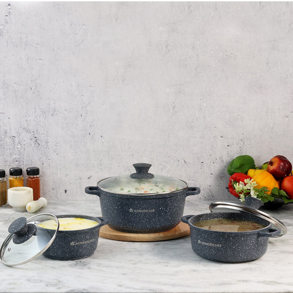 طقم كسرولات جرانيت غير قابلة للالتصاق 6 قطع من وندرشيف-hbxkitchen-kitchenware-foodpreparation-image-2