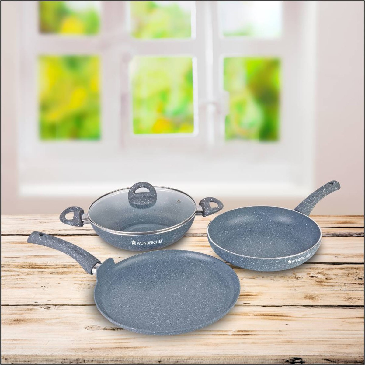 طقم أواني طهي غير قابل للالتصاق - 4 قطع من وندرشيف جارنيت-hbxkitchen-kitchenware-foodpreparation-image-1