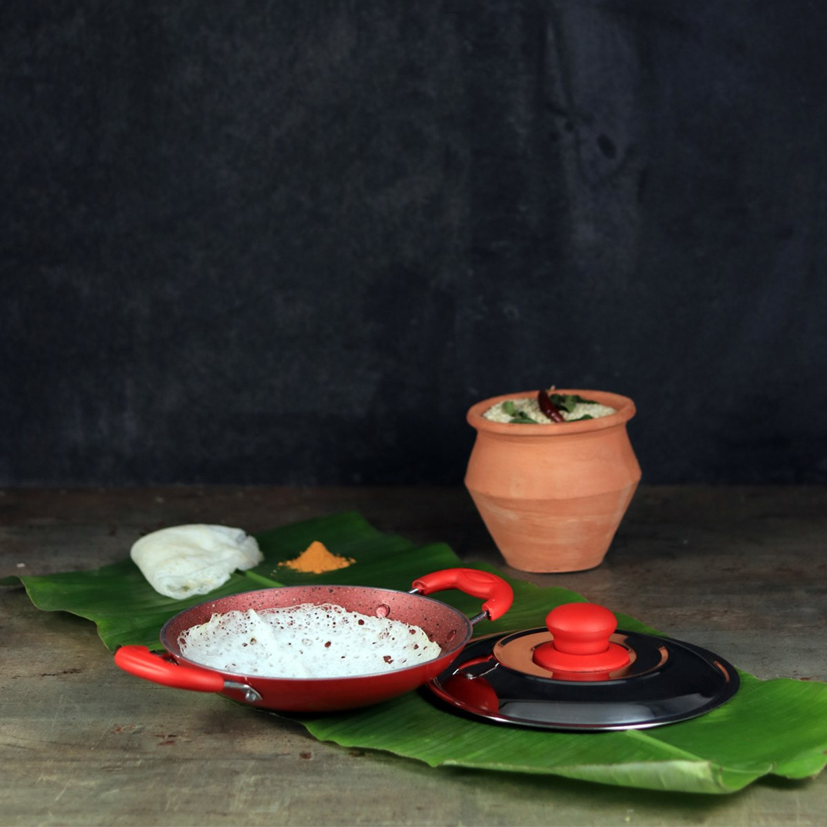 مقلاة أباتشيتي غير لاصقة بغطاء كريمزون من واندرشيف - 20 سم-hbxkitchen-kitchenware-foodpreparation-image-2