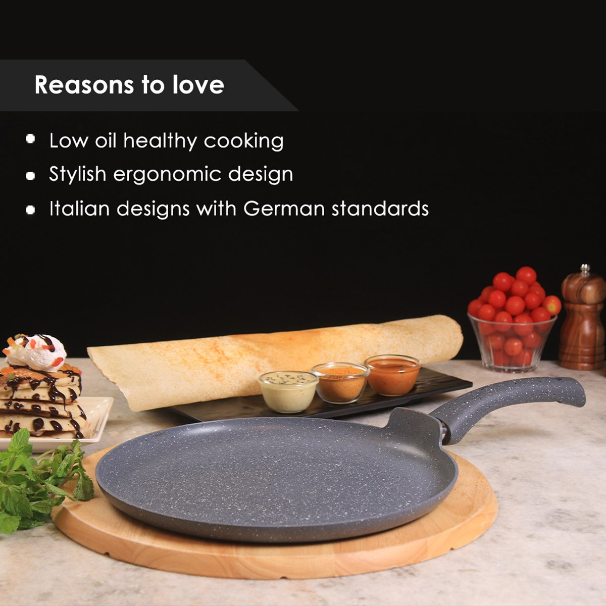 مقلاة طاوة دوسا جرانيت غير لاصقة من واندرشيف - 24 سم-hbxkitchen-kitchenware-foodpreparation-image-9