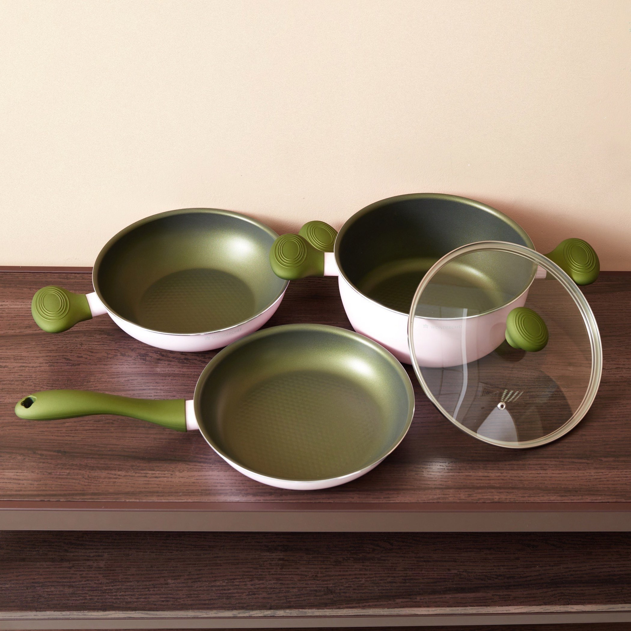 طقم أواني طهي غير قابل للالتصاق 4 قطع أوليفيا سبرينج سيزون من ووندرشيف-hbxkitchen-kitchenware-foodpreparation-image-2