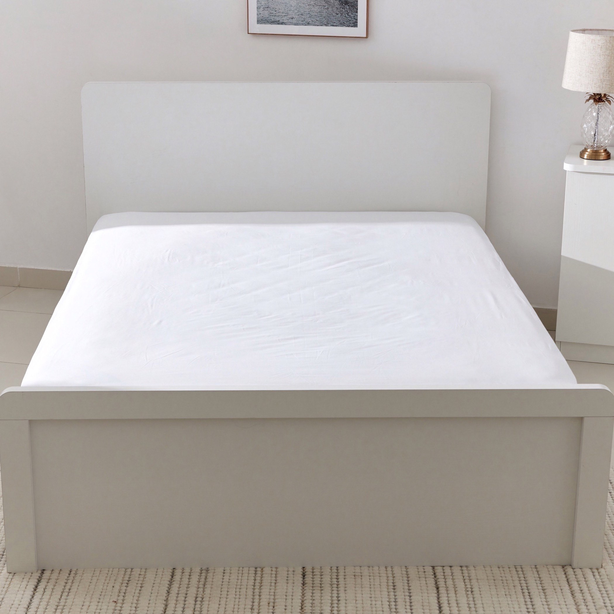 Ella Solid Cotton Percale Queen Fitted Sheet - 150x200+25 cm-hbxhomeware-hbxbedroom-image-2