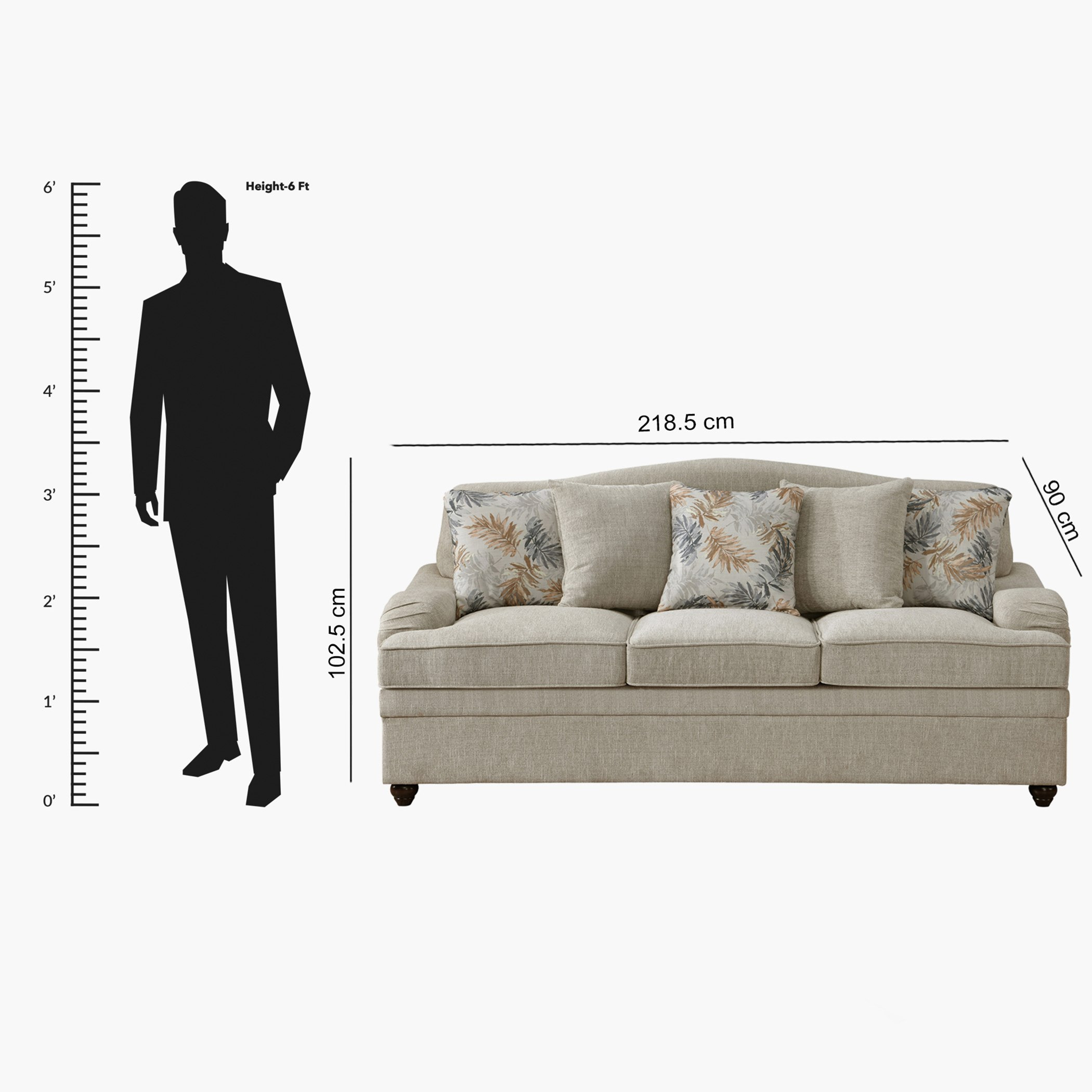 طقم كنب قماش 3+2+1+1 مقاعد مع 11 وسادة من كولومبو-hbxlivingroom-sofasandarmchairs-sofas-image-27