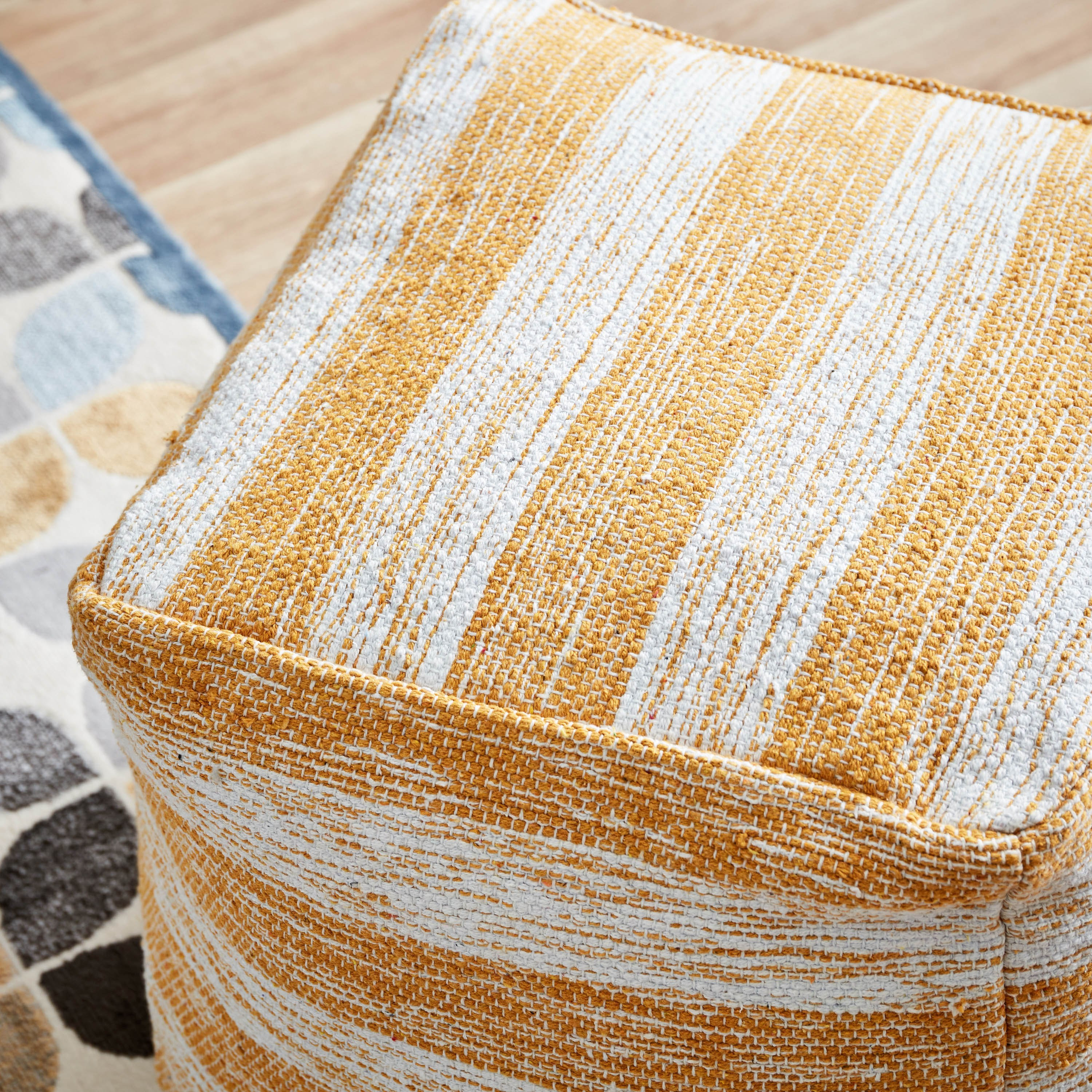 Madison Cotton Pouf - 45x45x40 cm-hbxlivingroom-sofasandarmchairs-ottomansandfootstools-image-2