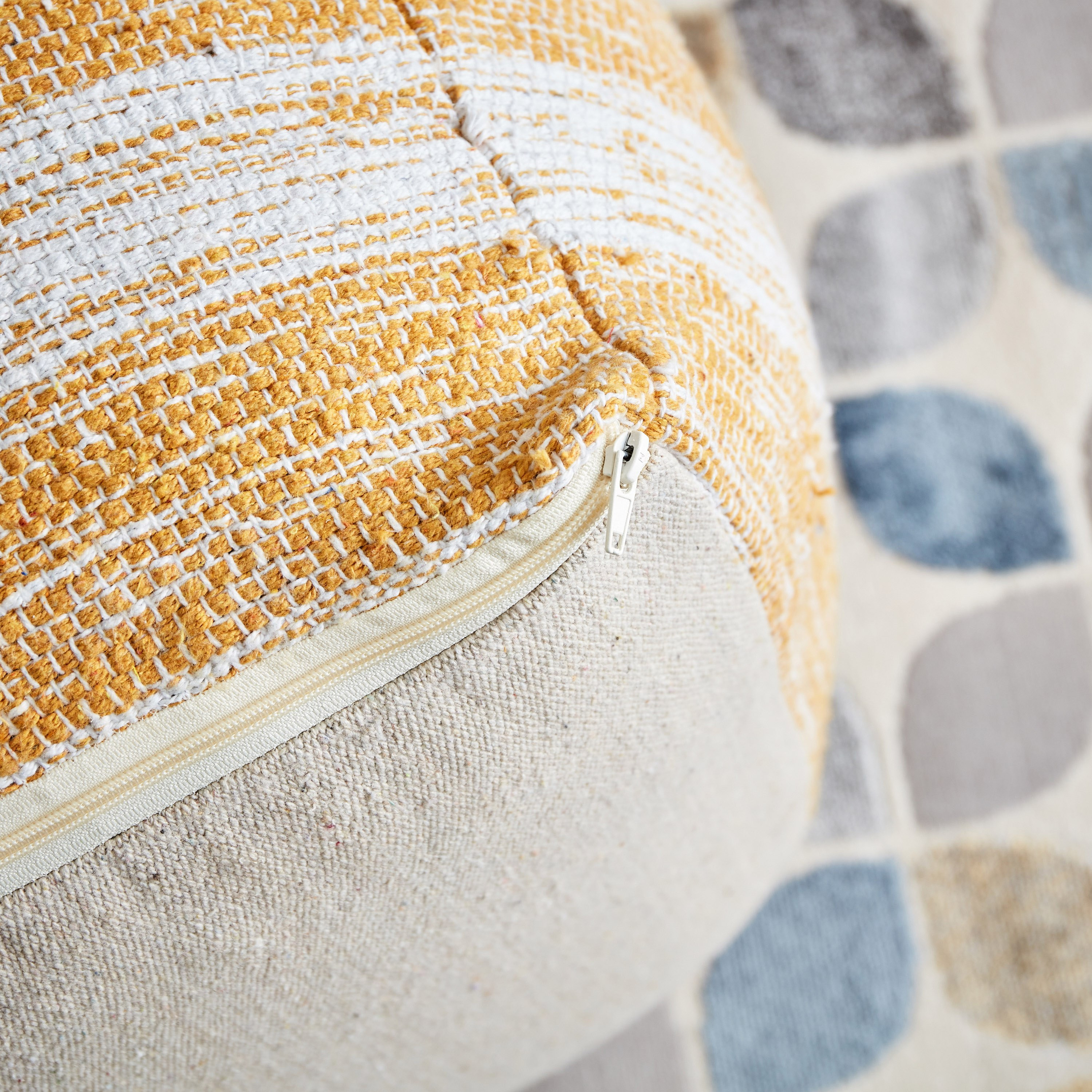 Madison Cotton Pouf - 45x45x40 cm-hbxlivingroom-sofasandarmchairs-ottomansandfootstools-image-3